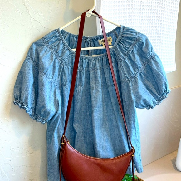Madewell Denim/chambray top medium NWOT - Picture 4 of 10